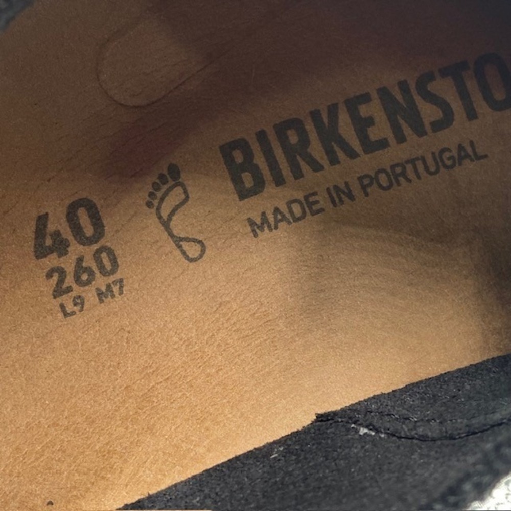 Birkenstock Gary Black Suede Lace Up Shoes Women 9 Men 7 Comfort Flat 1013439 - Picture 5 of 14